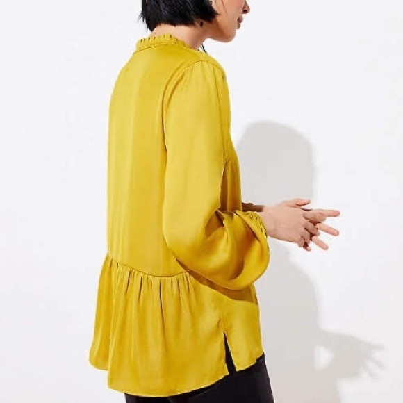 LOFT Back Peplum Blouse - Picture 3 of 8